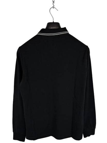 Polo nera a maniche lunghe Stone Island - Taglia L