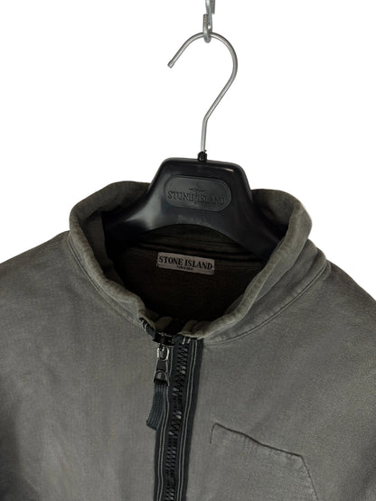 Maglione Vintage grigio con zip 1/4 Stone Island - Taglia XXL - foto 4