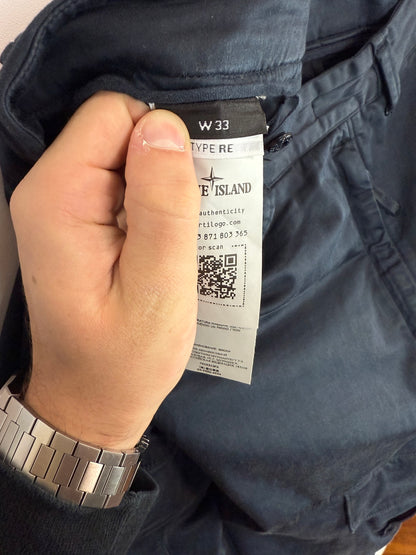 Pantaloni cargo ghost blu navy Stone Island - Taglia W33