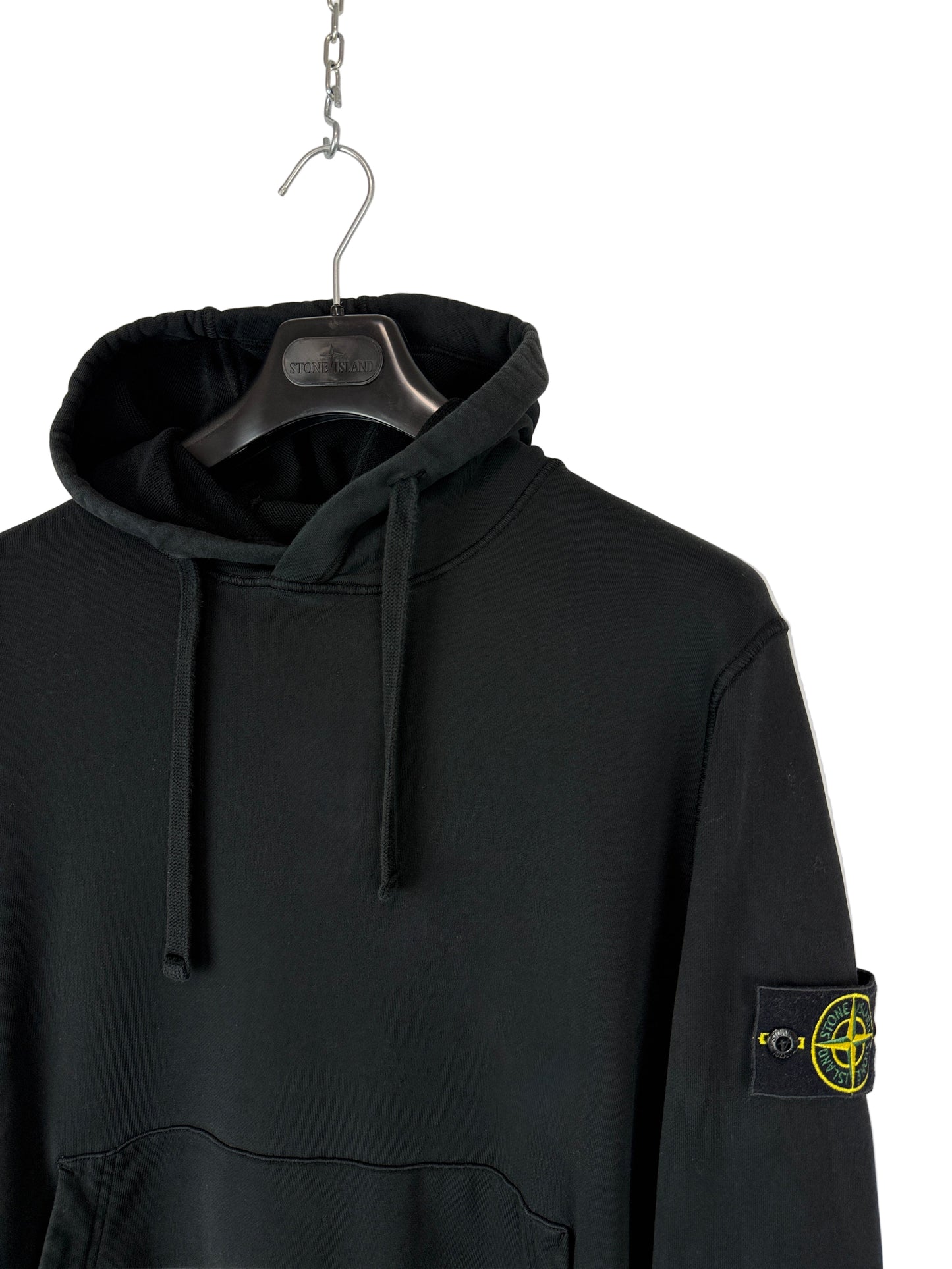 Felpa nera con cappuccio Stone Island - Taglia L