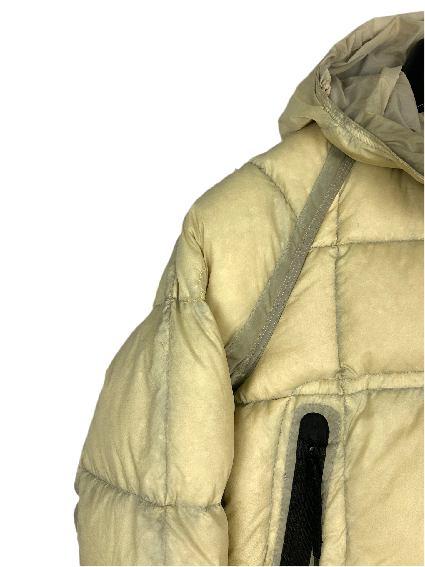 Giacca Nylon opaque gialla con zip e cappuccio Stone Island - Taglia Junior (10 anni, 140cm)