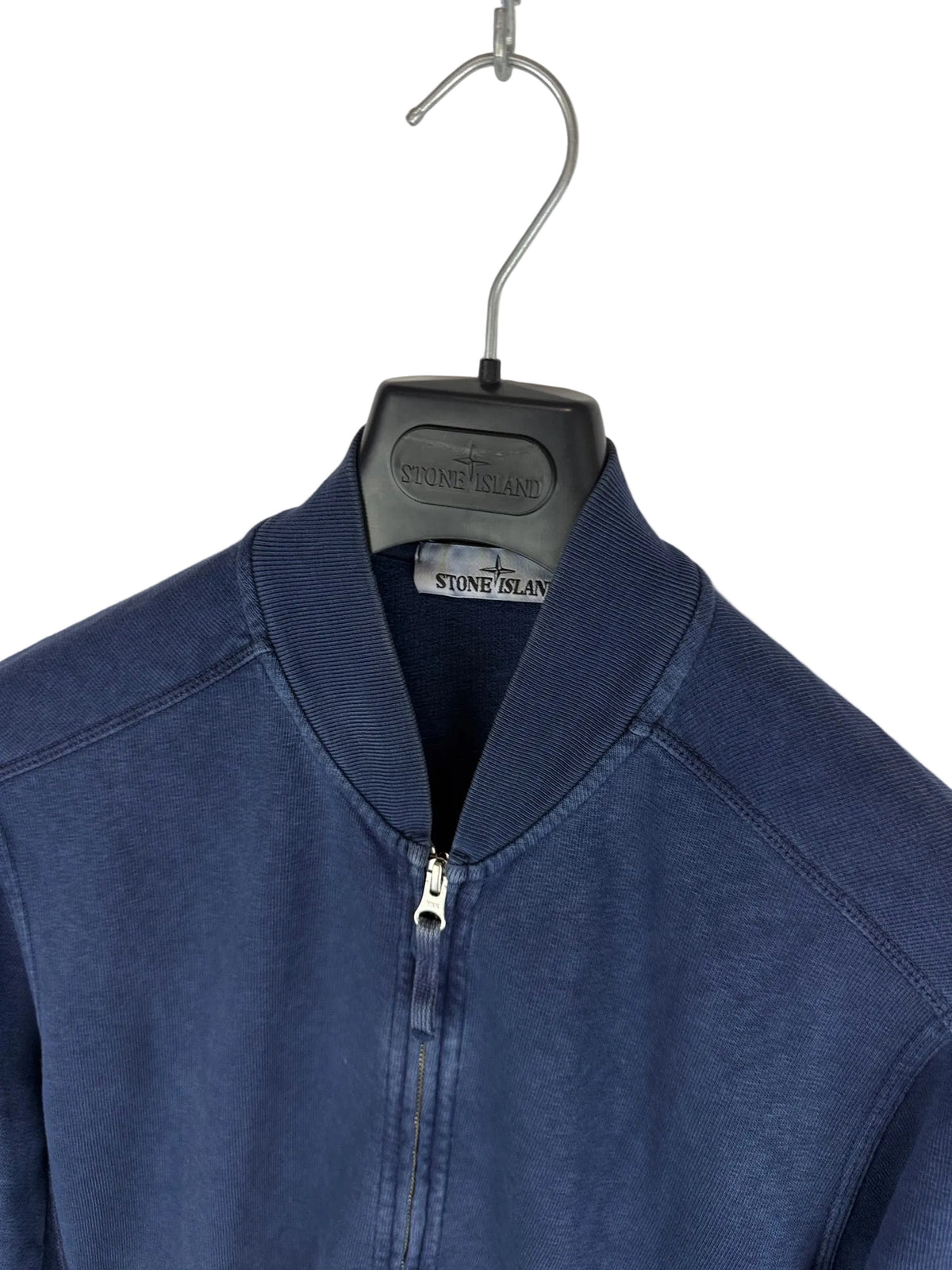 Felpa blu a collo alto con zip Stone Island - Taglia L