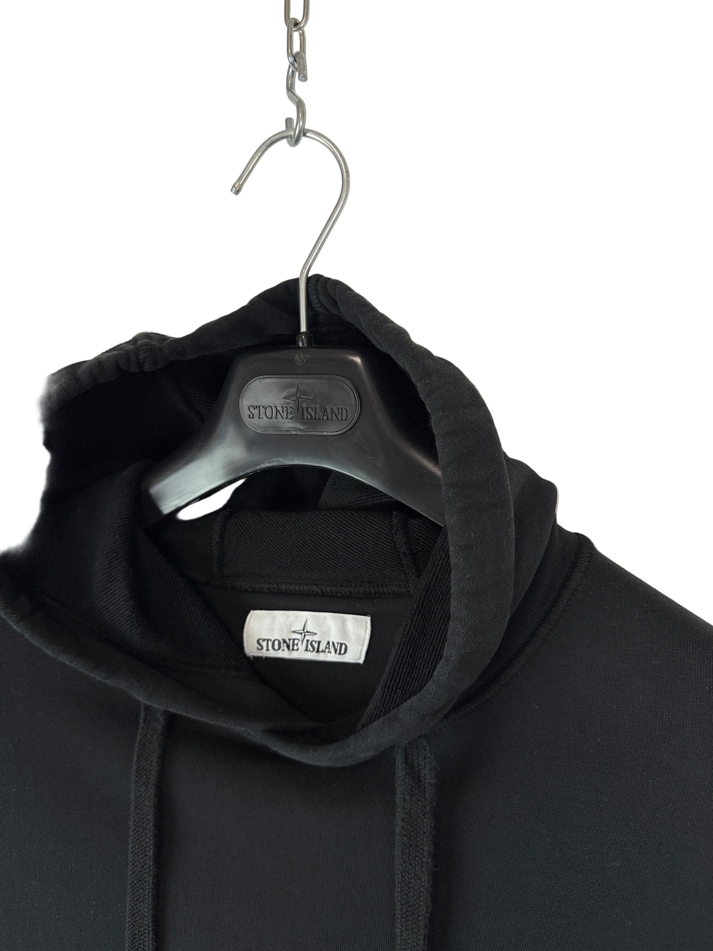 Felpa nera con cappuccio Stone Island - Taglia L