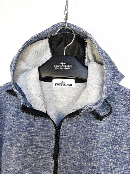 Felpa blu con zip e cappuccio Stone Island - Taglia L