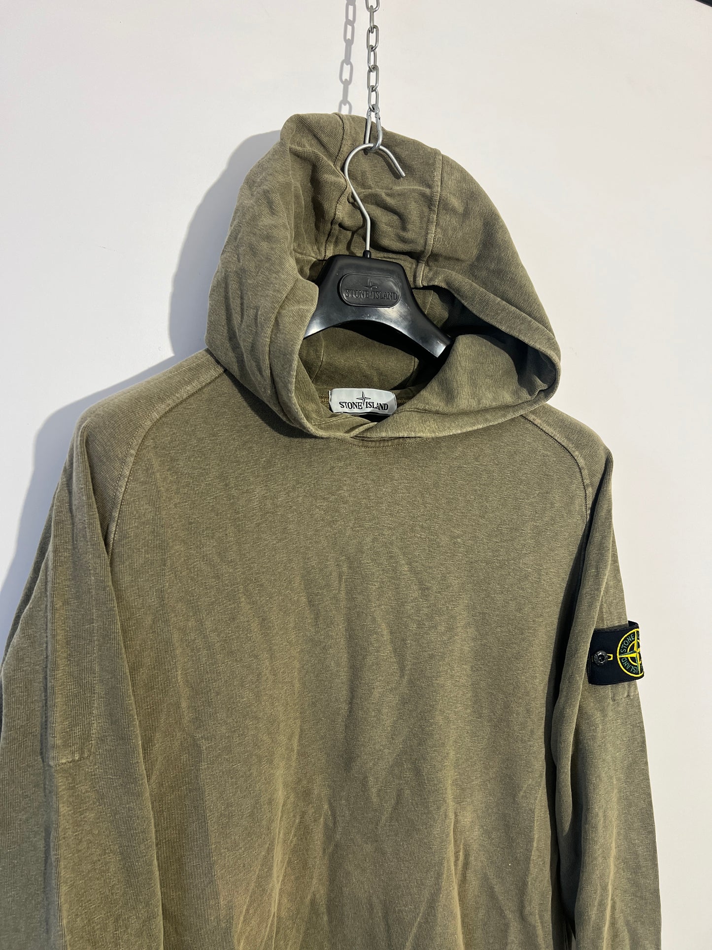 Felpa verde kaki con cappuccio Stone Island - Taglia XL