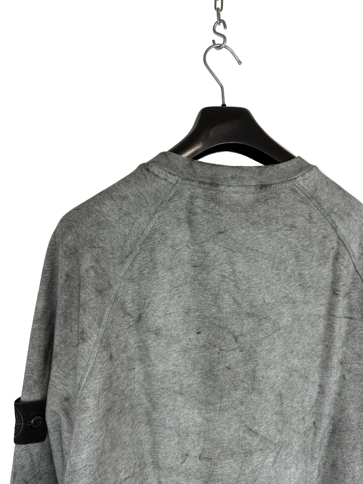 Felpa grigia con trattamento Dust Colour Stone Island - Taglia XL