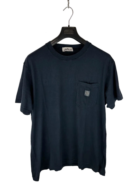 T-shirt blu navy con taschino Stone Island - Taglia XXL