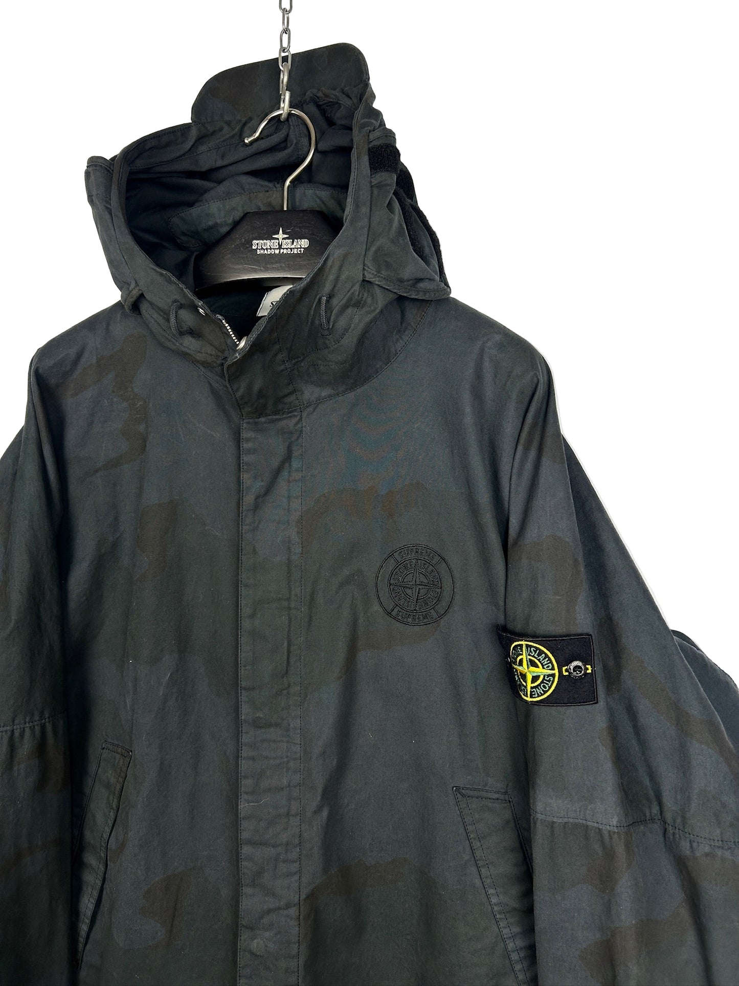 Giacca nera Riot Mask Brushed Cotton 2C Camo - OVD Stone Island x Supreme - Taglia L