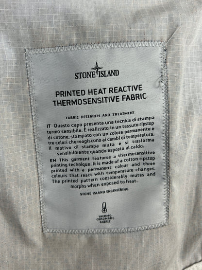 Giacca con cappuccio blu Stone Island Printed Heat Reactive Thermosensitive Fabric - Taglia L