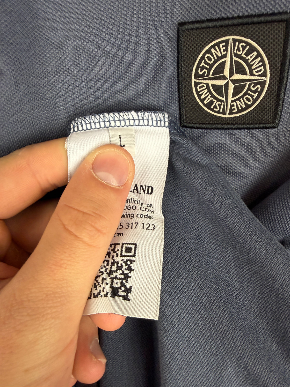 Polo blu Stone Island - Taglia L - foto 7