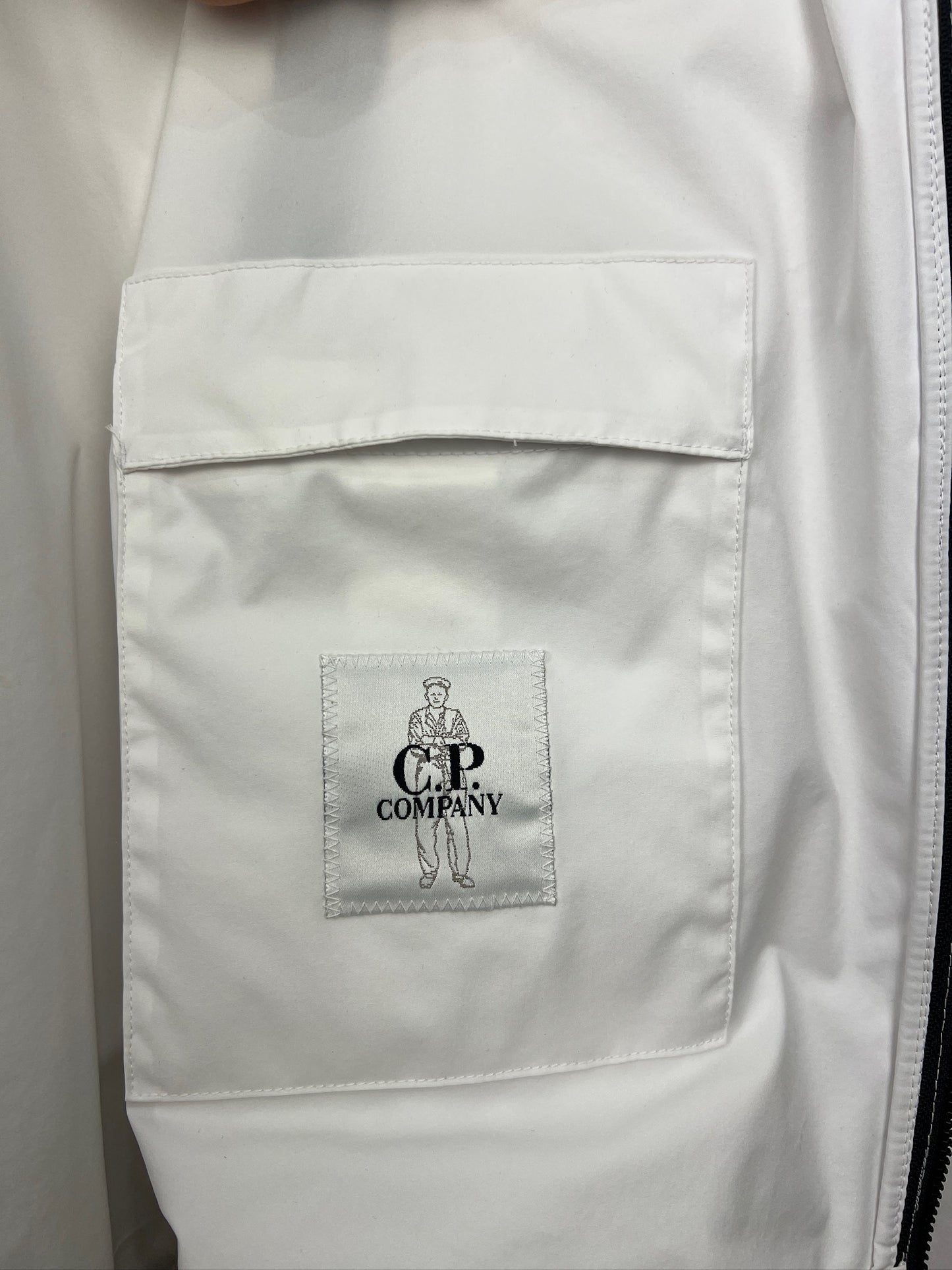 Giacca Pro-Tek bianca con chiusura a zip C.P. Company (nuova con cartellino) - Taglia XXL