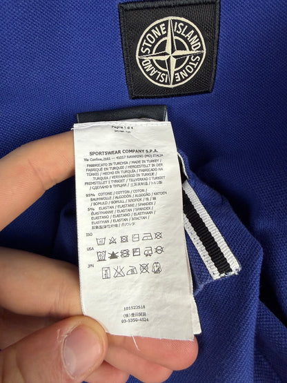 Stone Island Short-sleeve Blue Polo Shirt - Size S