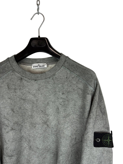 Felpa grigia con trattamento Dust Colour Stone Island - Taglia XL