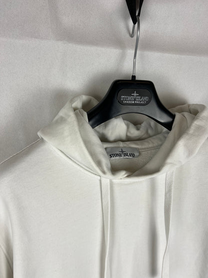 Felpa bianca con cappuccio Stone Island - Taglia XL