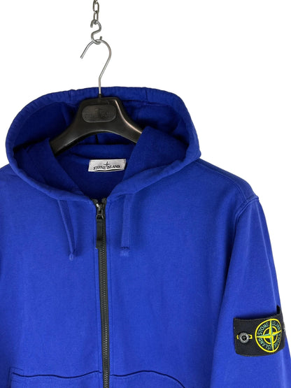 Felpa blu con zip e cappuccio Stone Island - Taglia XL