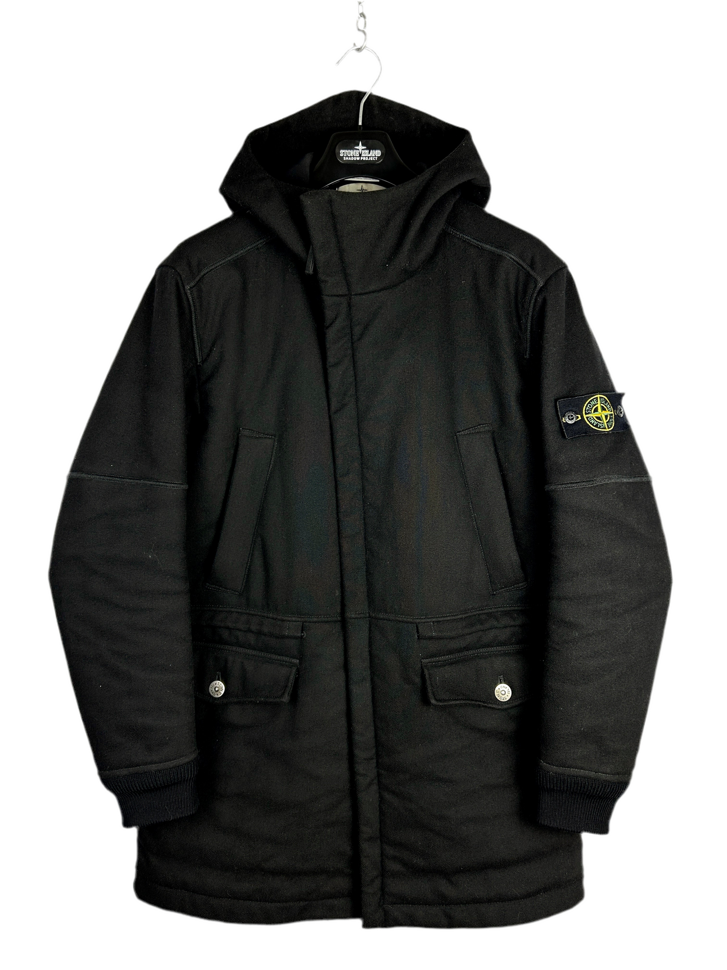 Giacca nera Stone Island "Panno-R 4L Stretch" - Taglia L
