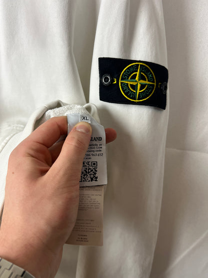 Felpa bianca con cappuccio Stone Island - Taglia XL