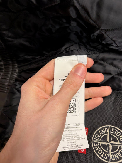 Giacca Helicopter Full Grain Leather Stone Island x Supreme (nuova con cartellino) - Taglia L