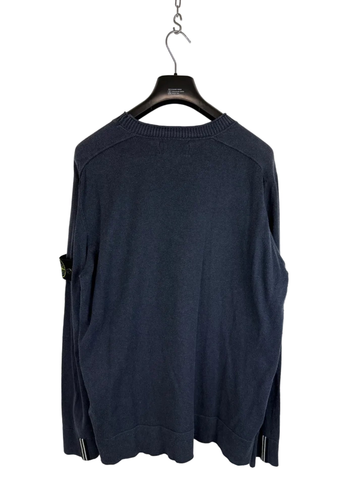 Maglione blu navy con strisce sui polsini Stone Island - Taglia XL