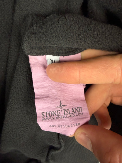 Felpa nera con zip e cappuccio Stone Island - Taglia XL