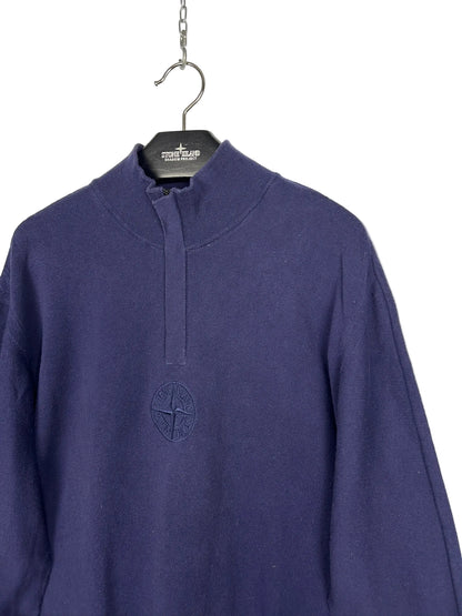 Maglione blu a mezza zip Stone Island - Taglia XL