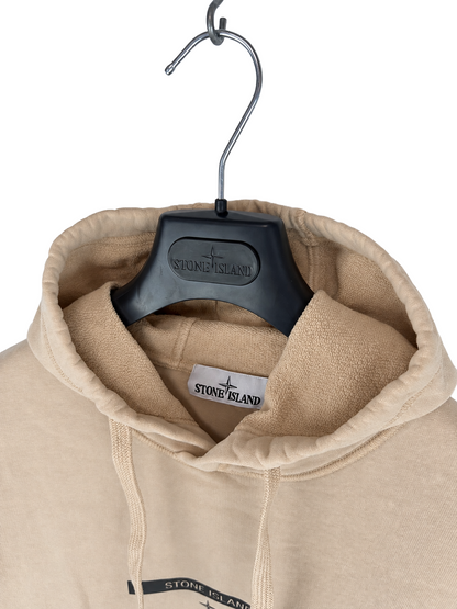Felpa rosa con cappuccio con logo frontale Stone Island - Taglia M
