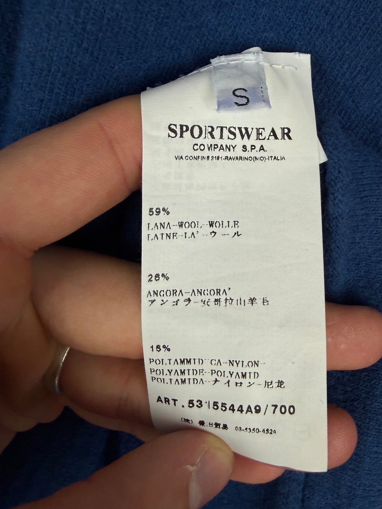 Maglione blu con Mesh Badge Stone Island - Taglia S