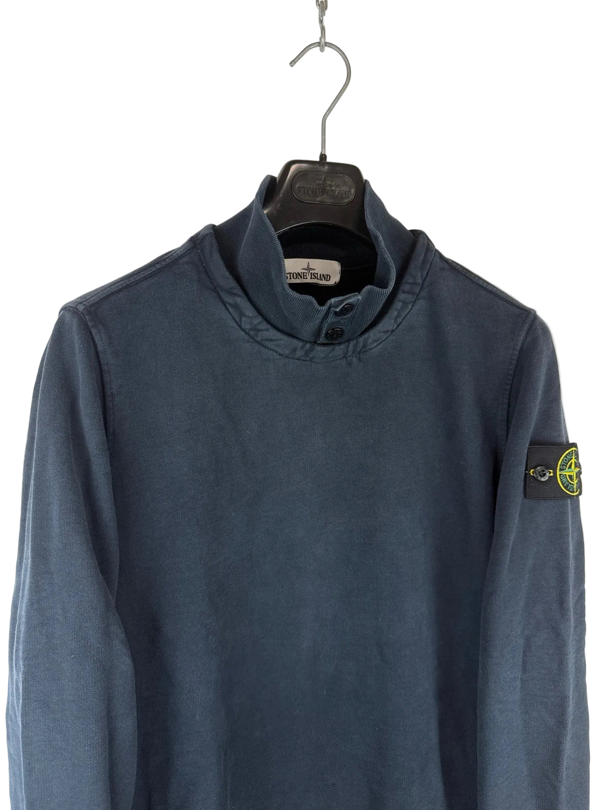 Felpa blu con collo alto Stone Island - Taglia S