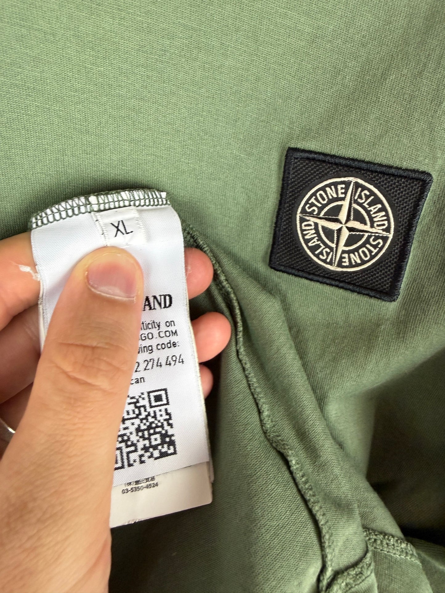 T-shirt verde Stone Island - Taglia XL