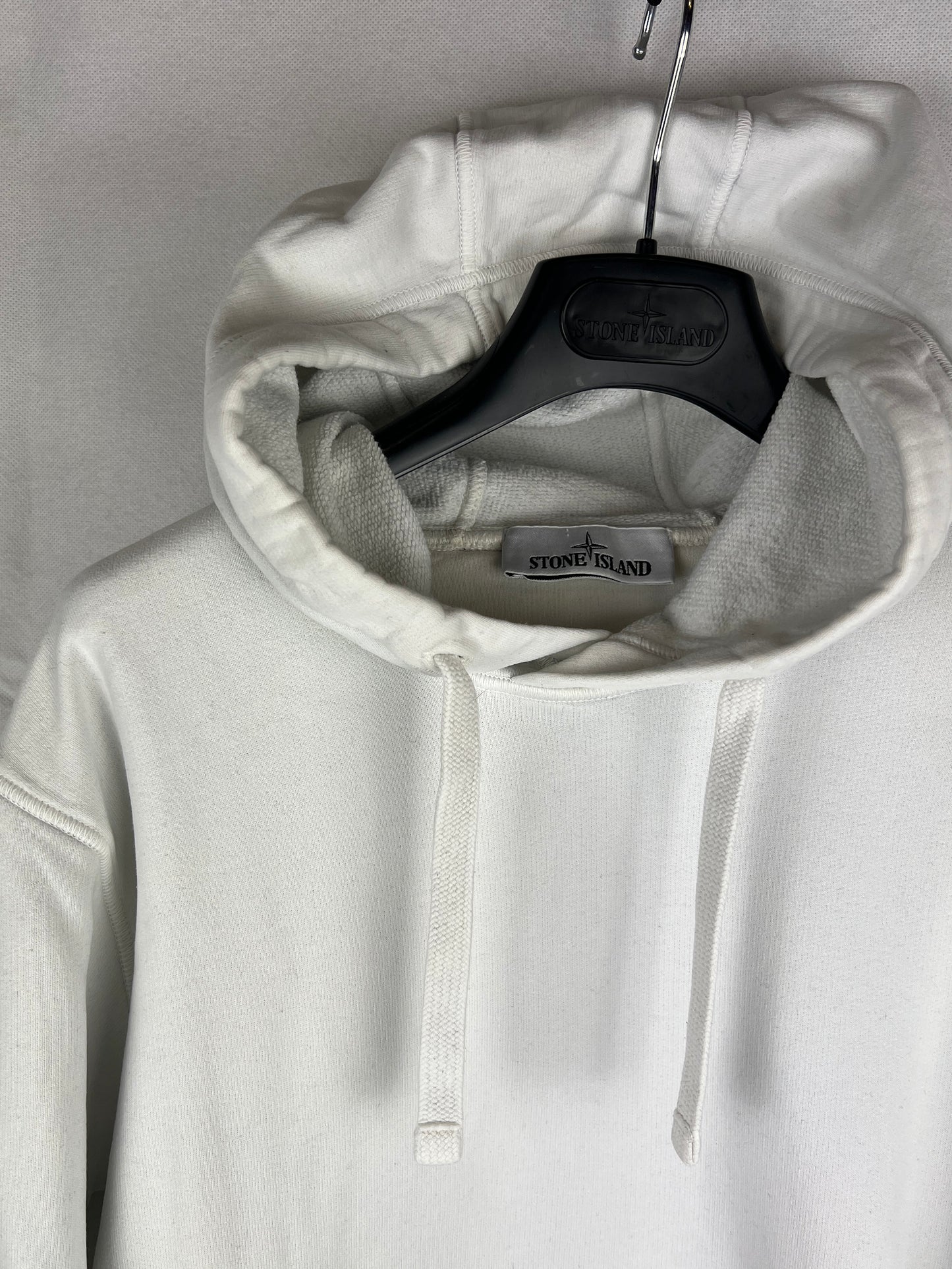Felpa bianca con cappuccio Stone Island - Taglia S