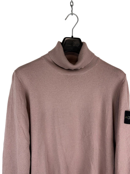 Maglione dolcevita rosa antico Stone Island - Taglia L