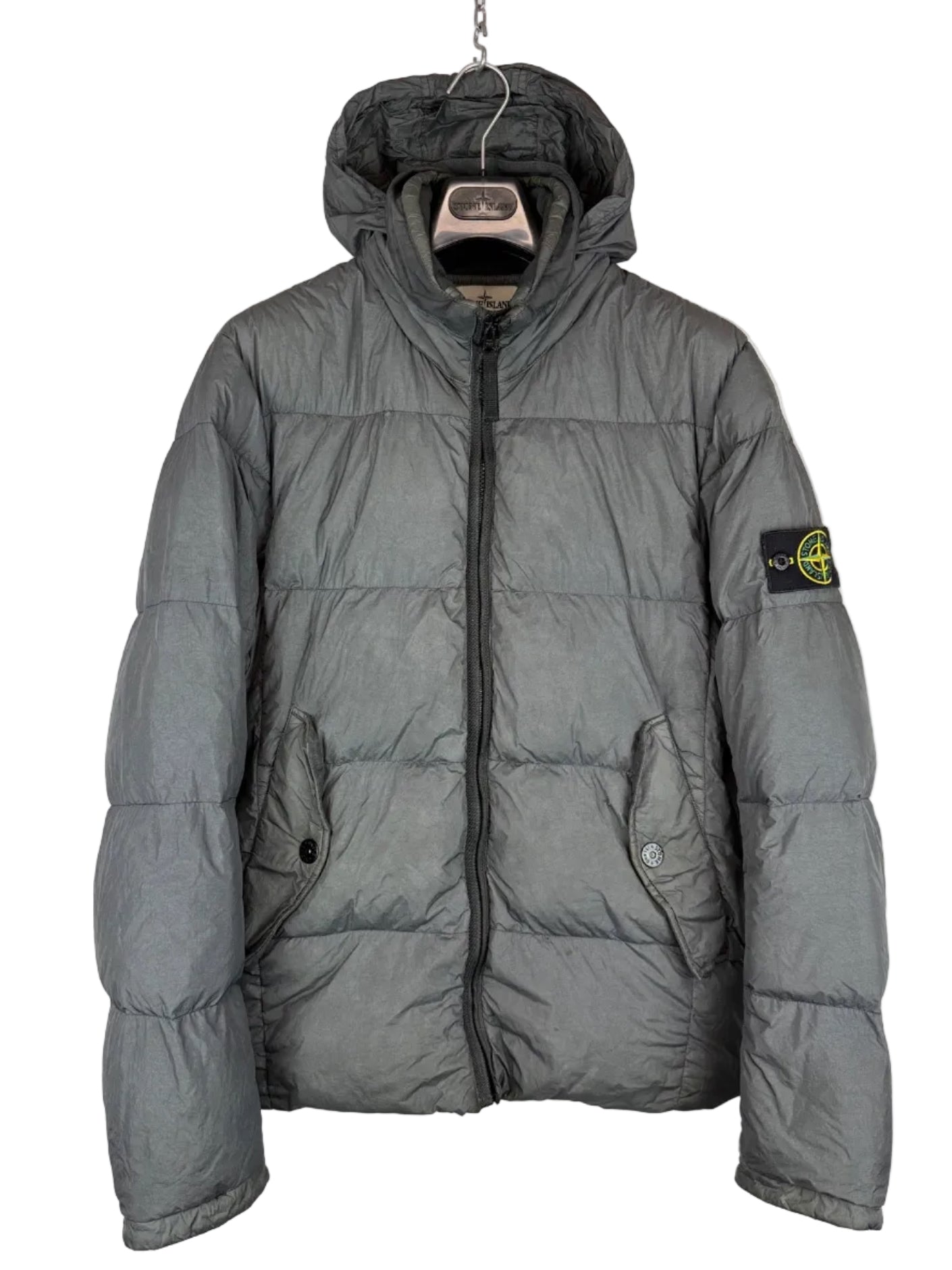 Giacca grigia Garment Dyed Crinkle Reps NY Down Stone Island - Taglia L