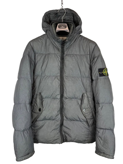 Giacca grigia Garment Dyed Crinkle Reps NY Down Stone Island - Taglia L