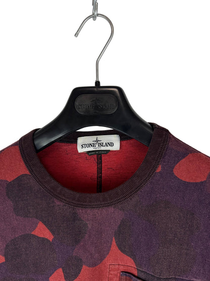 T-shirt a maniche lunghe camo rossa Stone Island - Taglia M