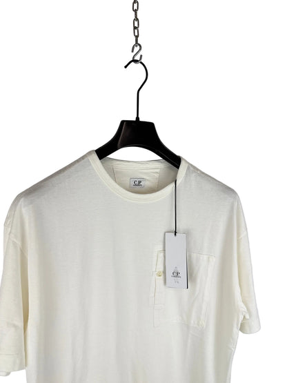 T-shirt bianca con taschino sul petto C.P. Company (nuova con cartellino) - Taglia L
