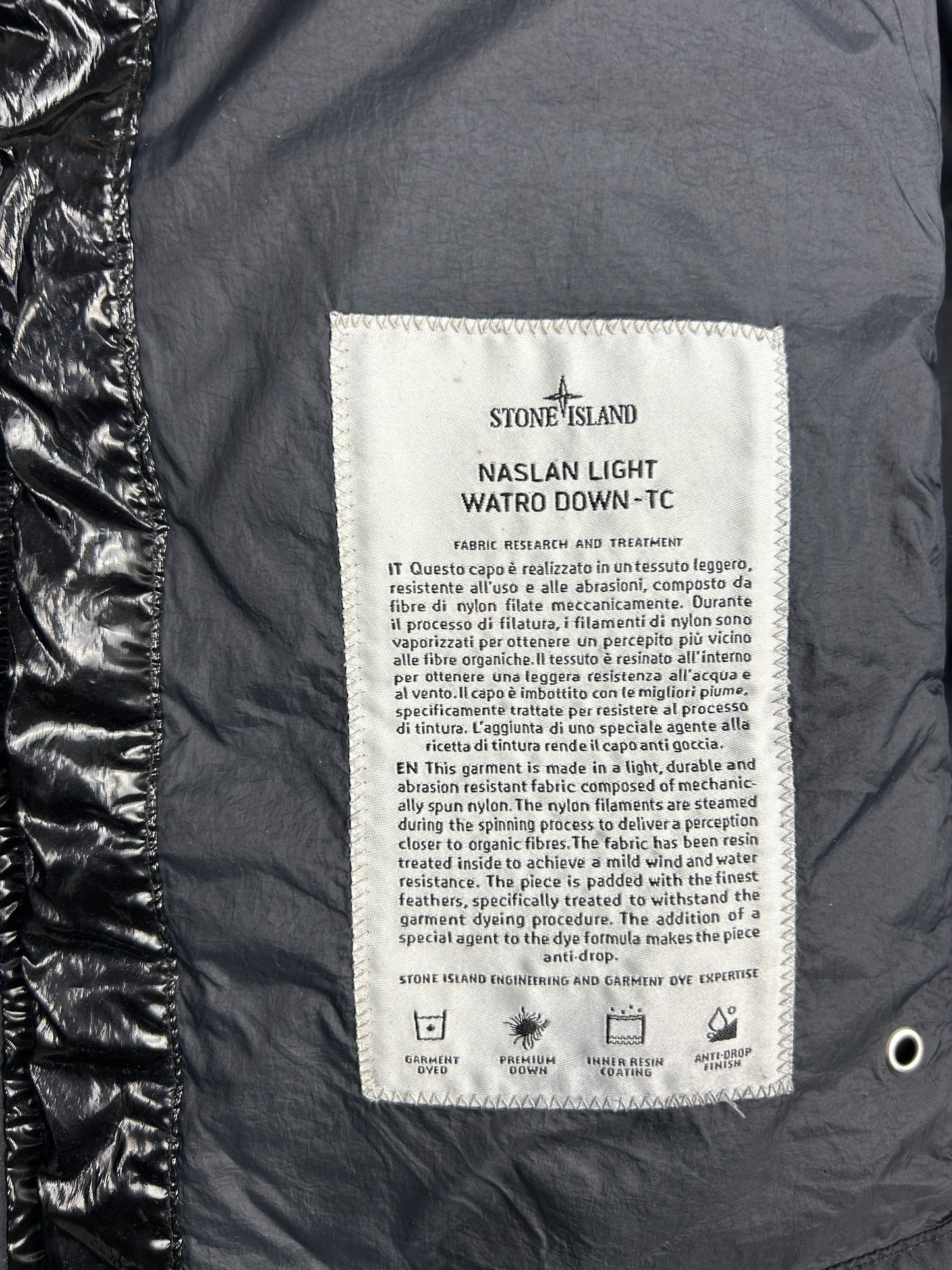 Piumino nero Naslan Light Watro Down-TC - Taglia S
