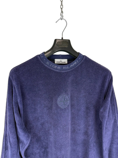 Maglione blu violaceo in ciniglia Stone Island - Taglia L