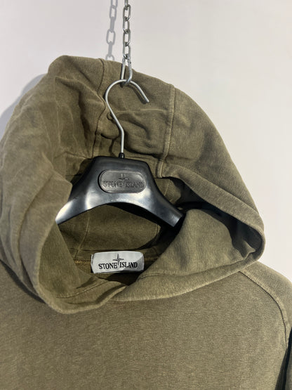 Felpa verde kaki con cappuccio Stone Island - Taglia XL