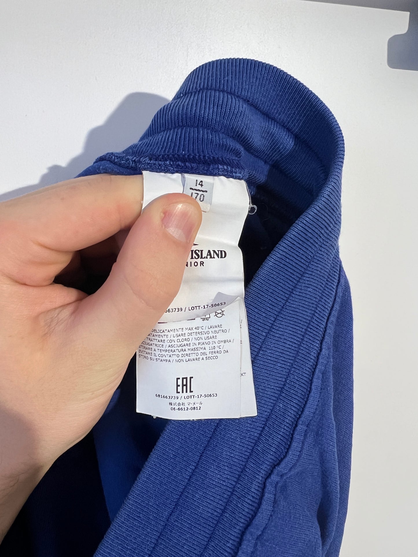 Blue Stone Island sweat shorts - Junior size 14 years