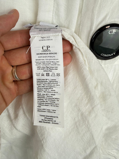 Camicia bianca a maniche lunghe C.P. Company (nuova con cartellino) - Taglia XXL