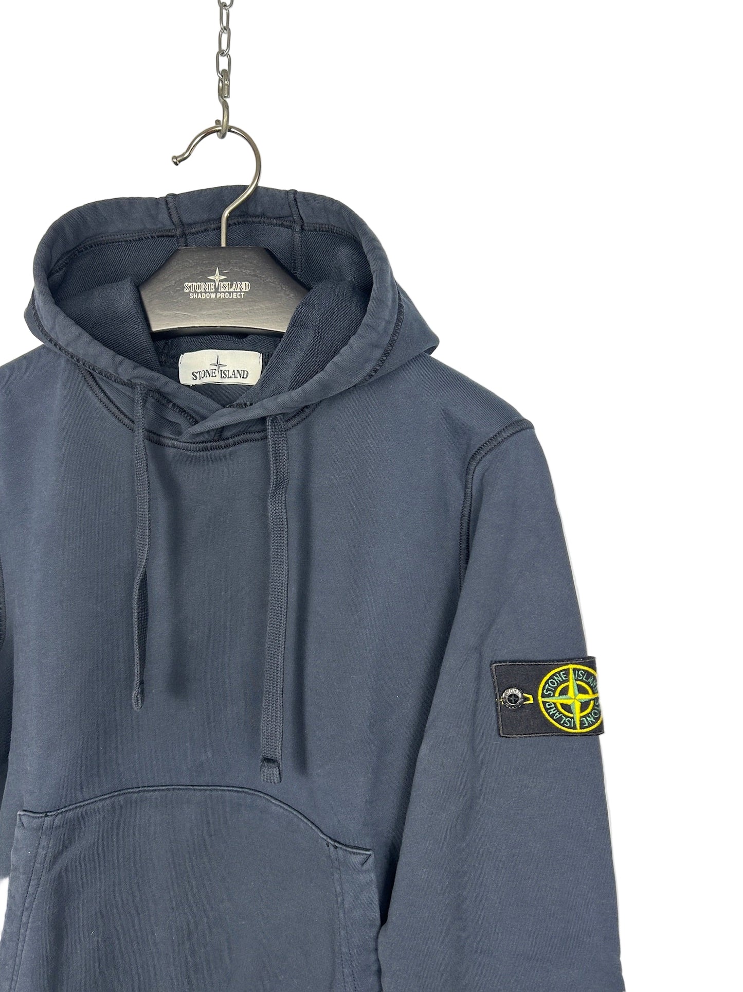 Felpa blu navy con cappuccio Stone Island - Taglia S