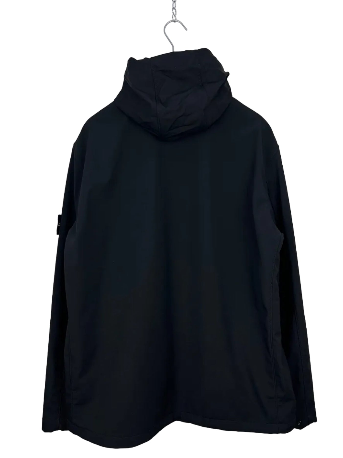 Giacca Light Soft Shell-R blu con zip e cappuccio Stone Island - Taglia 3XL