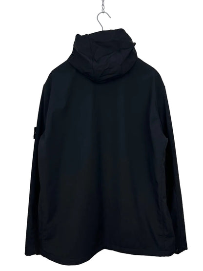 Giacca Light Soft Shell-R blu con zip e cappuccio Stone Island - Taglia 3XL