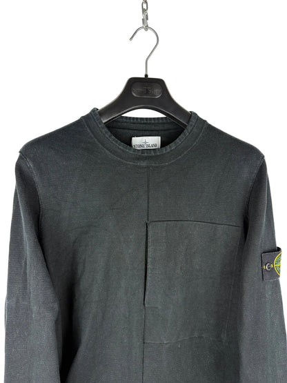 Maglione nero con taschino sul petto Stone Island - Taglia L