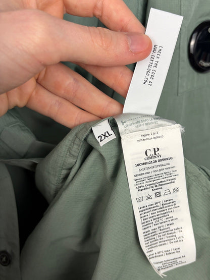 Overshirt verde con chiusura a bottoni C.P. Company (nuova con cartellino) - Taglia XXL