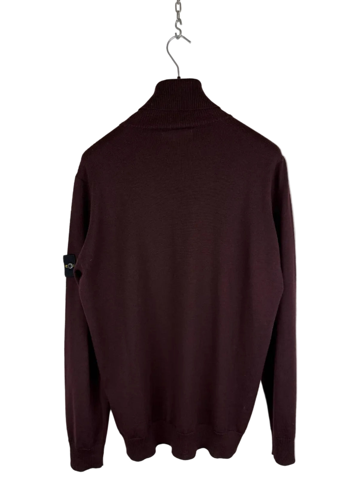 Bordeaux Stone Island Crewneck Sweater - Size L