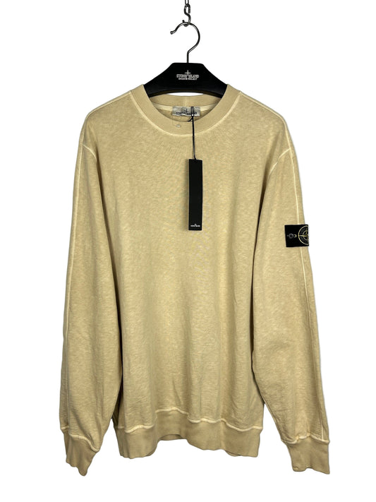 Felpa beige “Tinto old” Stone Island (nuova con cartellino) - Taglia XXL