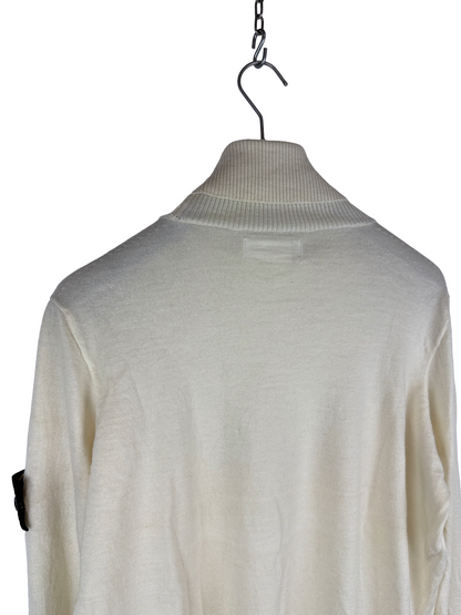 Maglione dolcevita bianco panna Stone Island - Taglia L