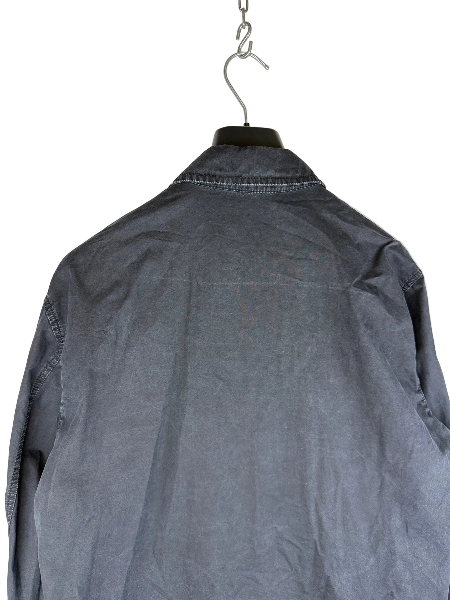 Overshirt blu navy con chiusura a zip Stone Island - Taglia L