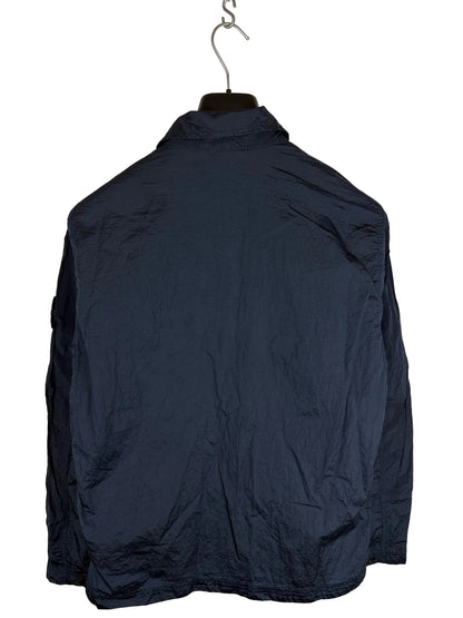 Overshirt ripstop blu in nylon metal con chiusura a zip Stone Island - Taglia M